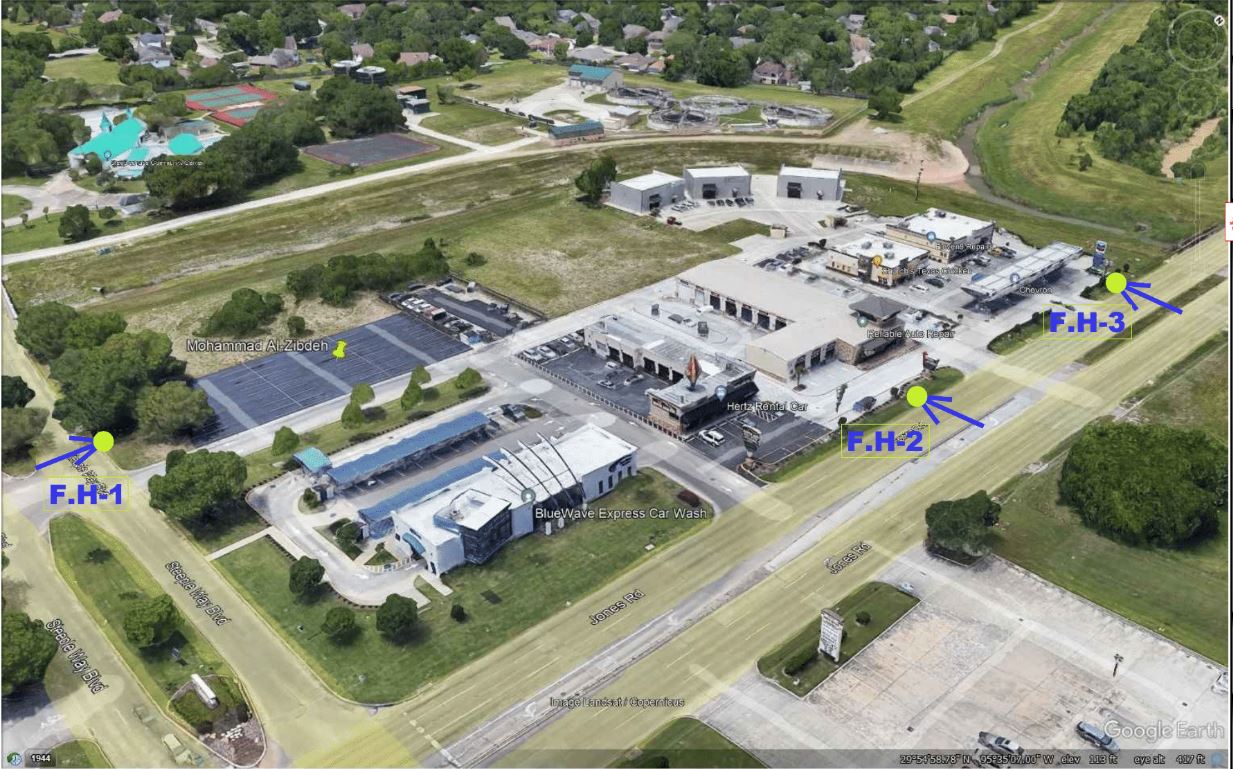 Aerial view of the Pinnacle Garages development site