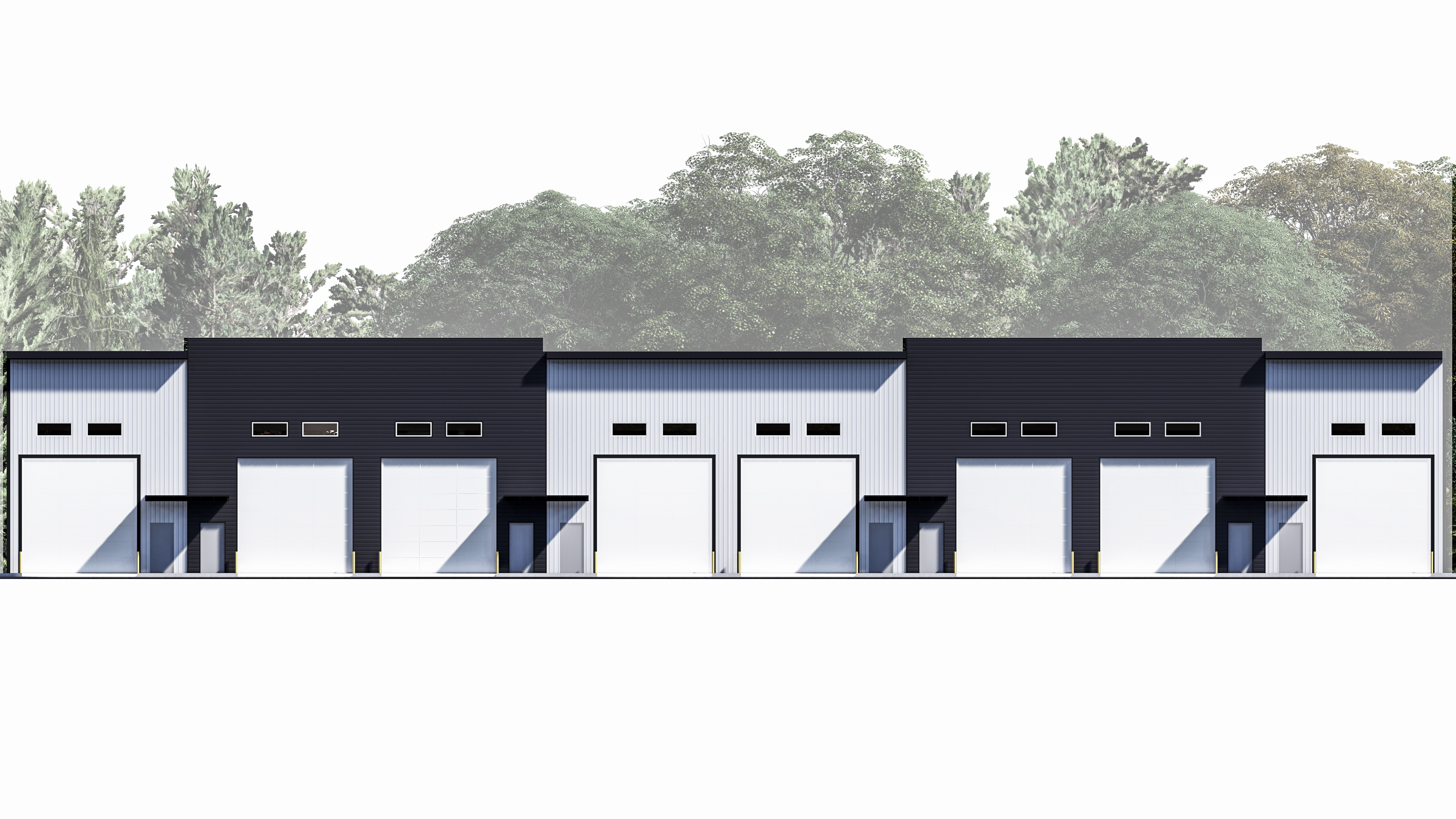 Front elevation render of Pinnacle Garages building